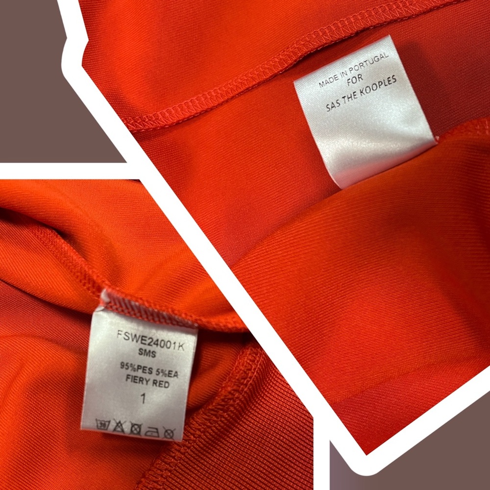 πHOST PICK π NWT The Kooples Retro Jacket in red, brown and cream. - Picture 10 of 13